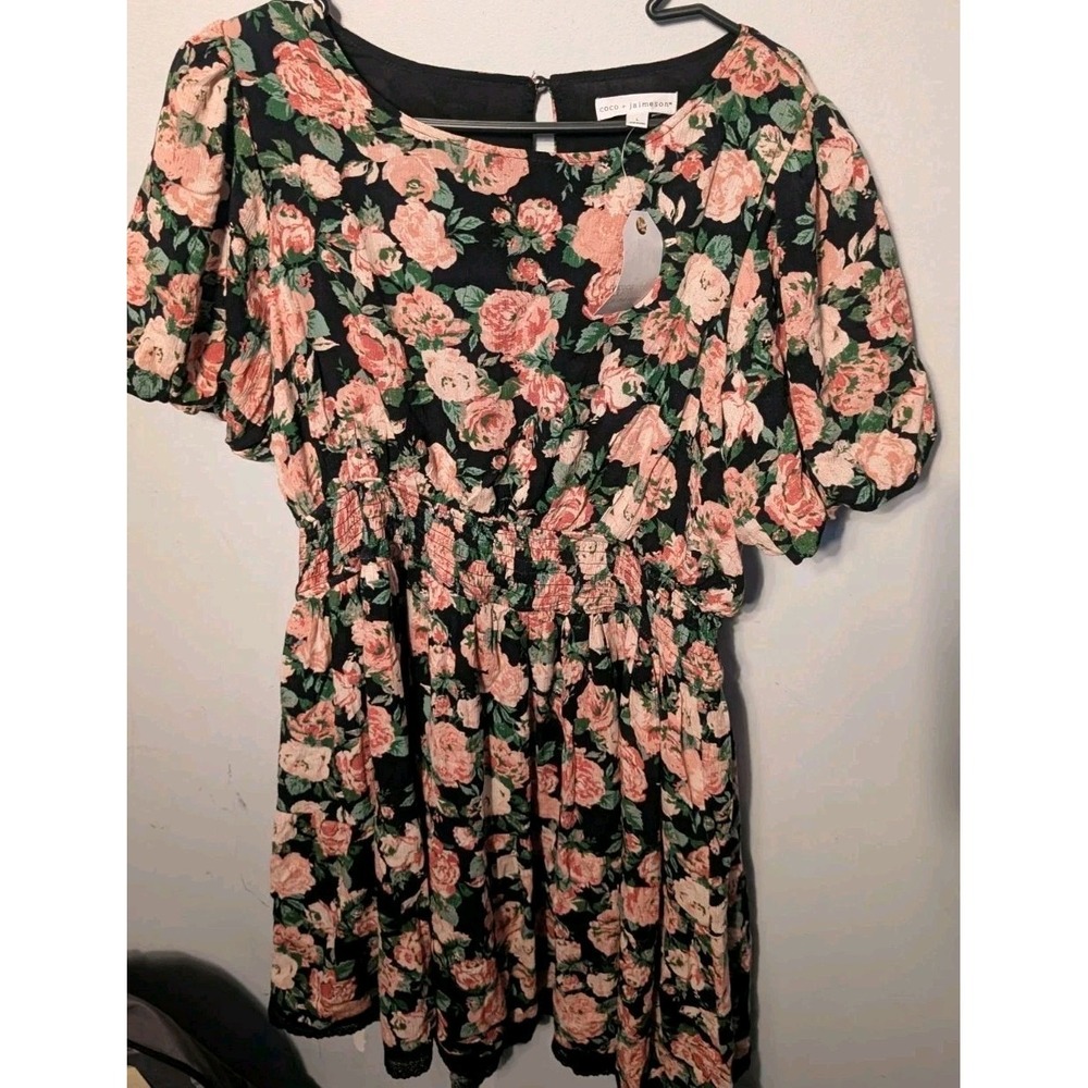 Coco + Jaimeson Womens Floral  Dress Sz Large